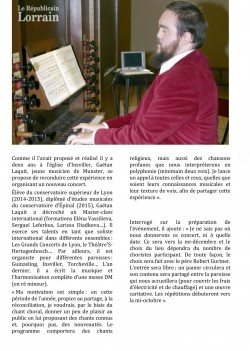 Article du Républicain Lorrain 6 septembre 2018